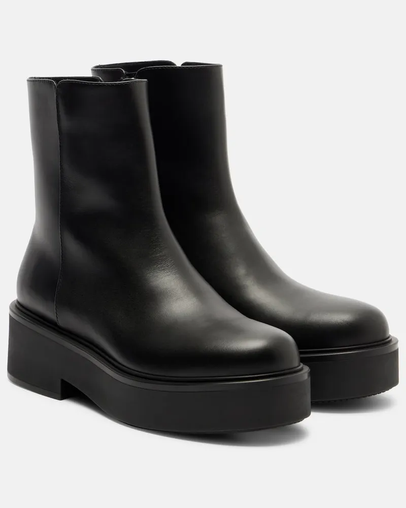 Gianvito Rossi Ankle Boots Hiro aus Leder Schwarz