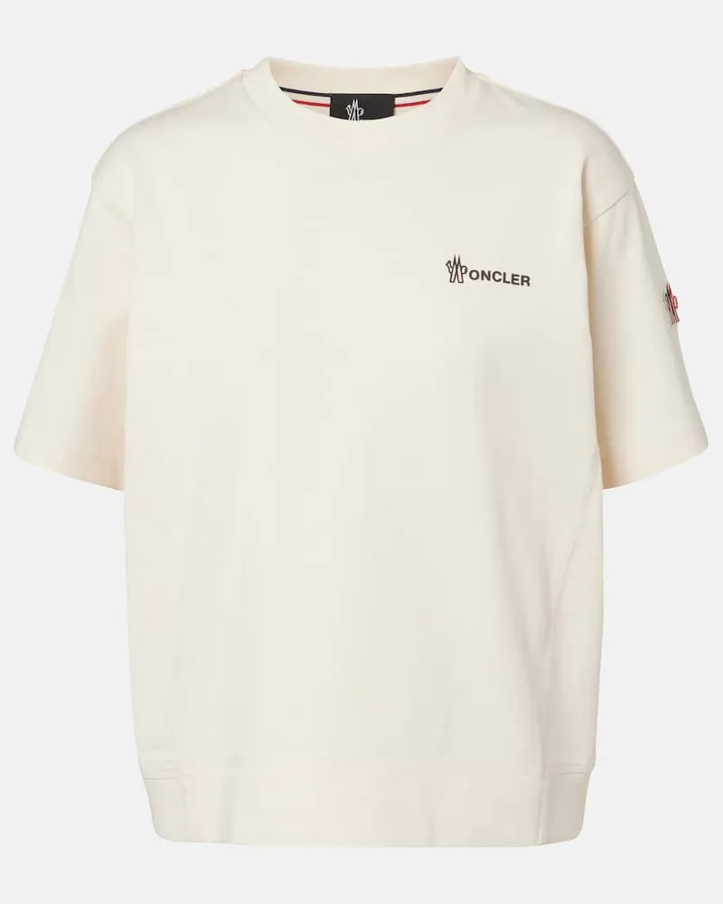 Moncler T-Shirt aus Baumwoll-Jersey Weiß