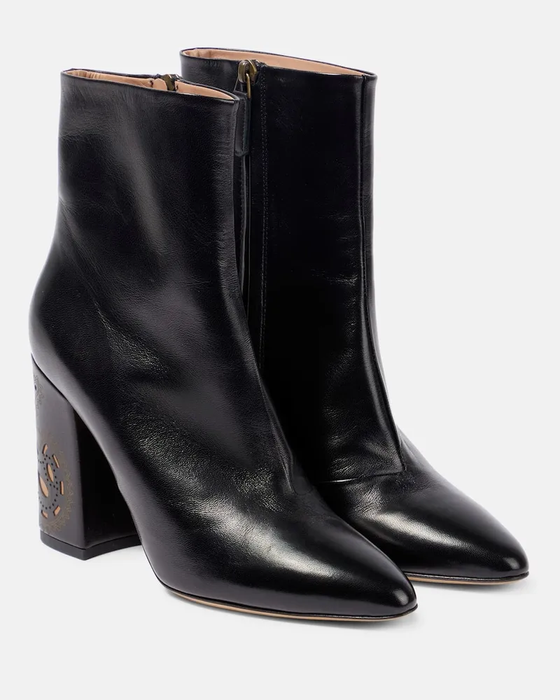 Etro Ankle Boots aus Leder Schwarz
