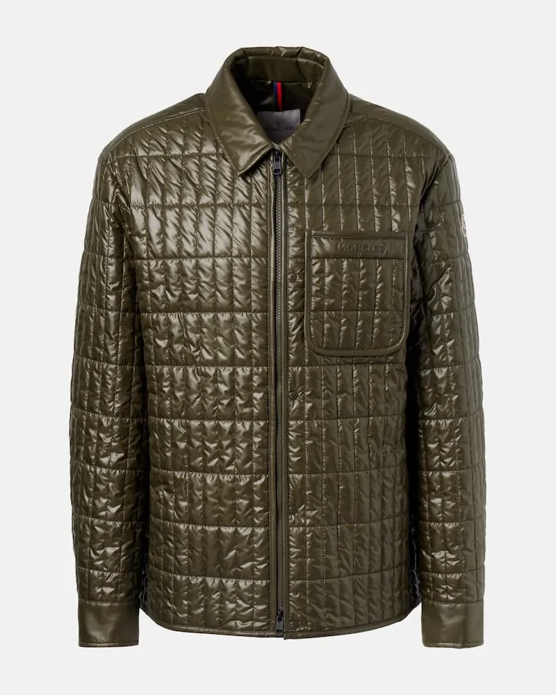 Moncler Wattierte Hemdjacke Madiere Grün