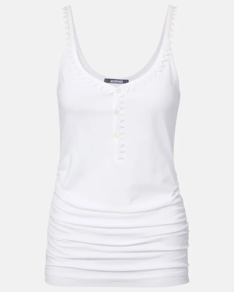Jacquemus Top Clavela aus Baumwolle Weiß