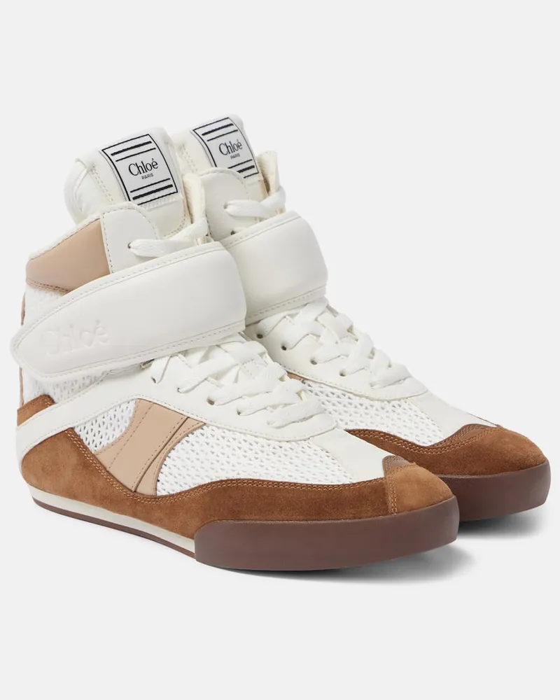Chloé Chloé High-Top Sneakers Chloé Kick mit Leder Braun