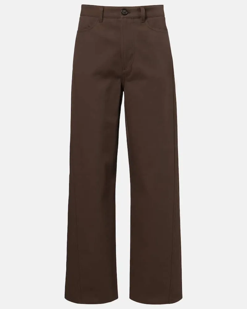 Totême Mid-Rise Wide-Leg Jeans Braun