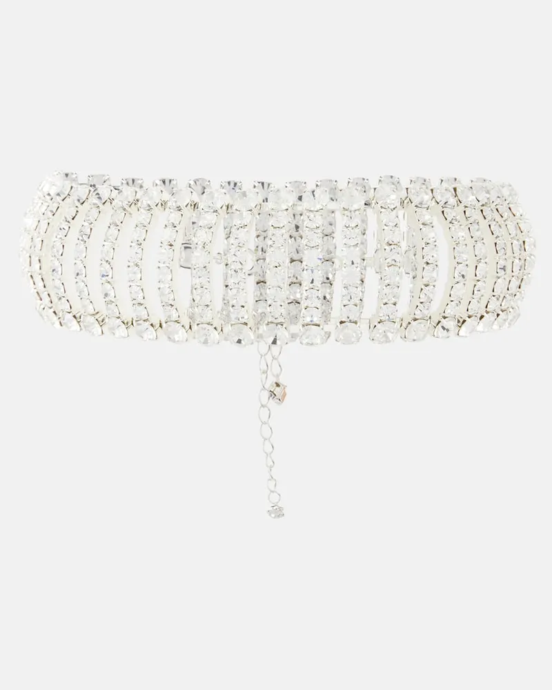 Magda Butrym Choker mit Kristallen Metallic