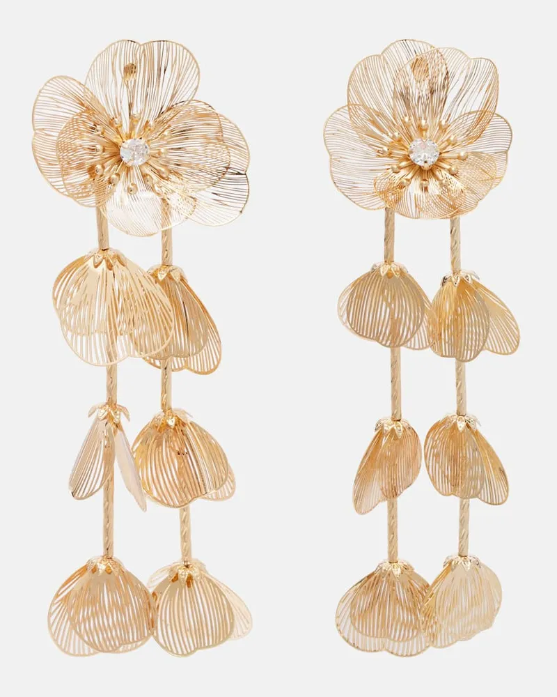 Self-Portrait Ohrringe mit Kristallen Gold