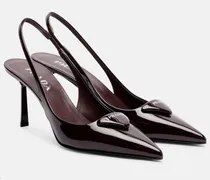 Slingback-Pumps aus Lackleder