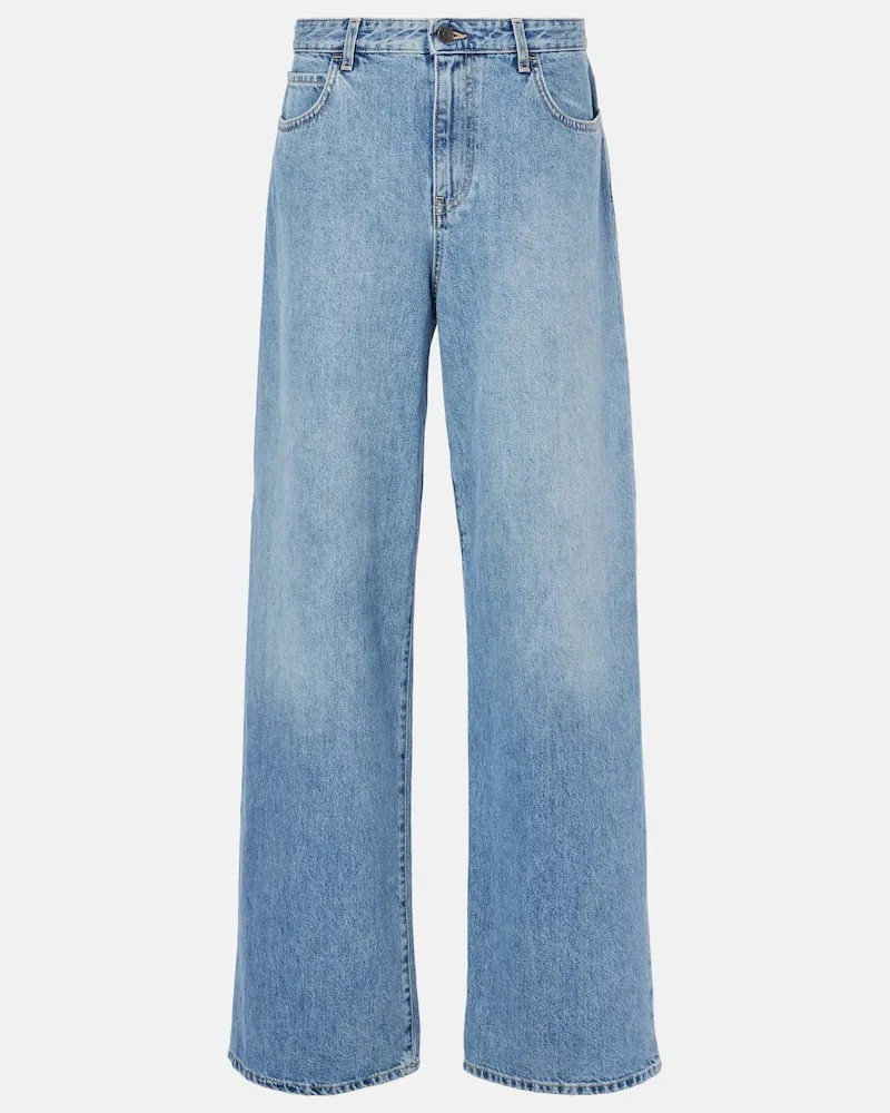 The Row Low-Rise Wide-Leg Jeans Eglitta Blau