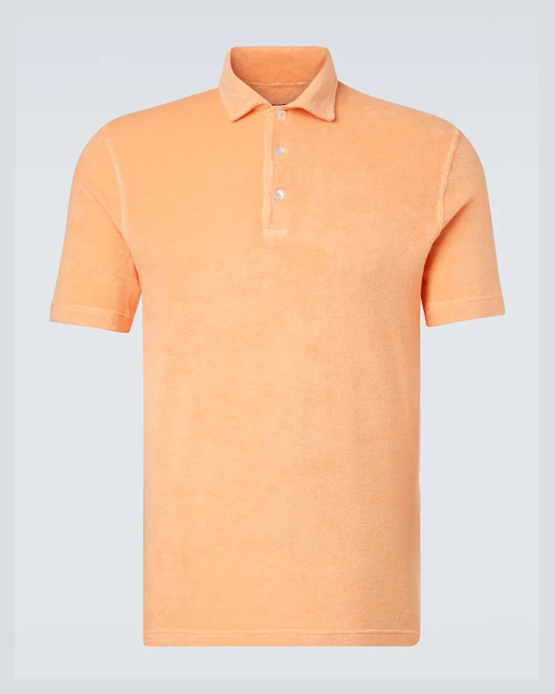 Fedeli Polohemd Mondial aus Baumwollfrottee Orange