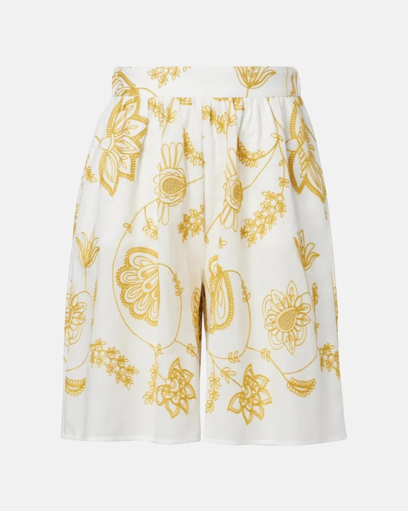 Eres Bestickte Bermuda-Shorts Chandra Gelb