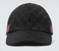 Baseballcap GG Web Stripe aus Canvas