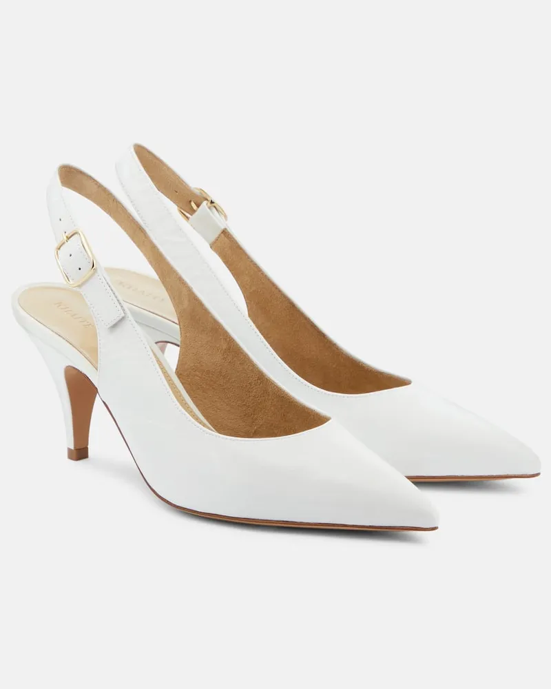KHAITE Slingback-Pumps River aus Leder Weiß