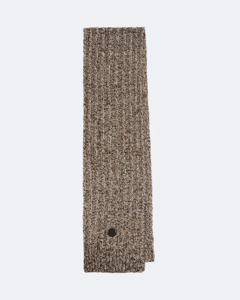 Moncler Schal aus Tweed Beige