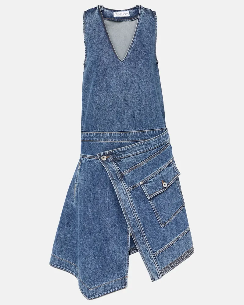 J.W.Anderson Wickelkleid aus Denim Blau