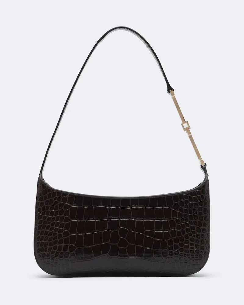 Tom Ford Schultertasche Arc Small aus Leder Braun