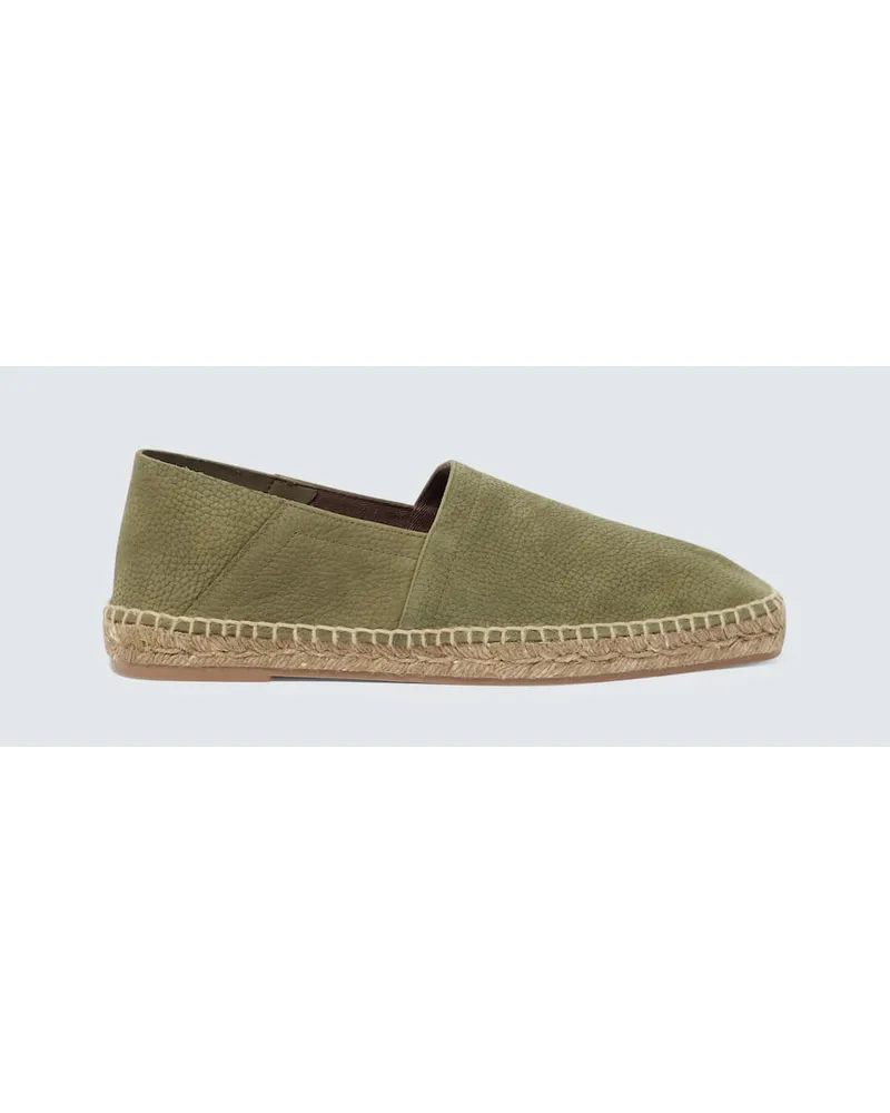 Tom Ford Espadrilles Barnes aus Leder Gruen