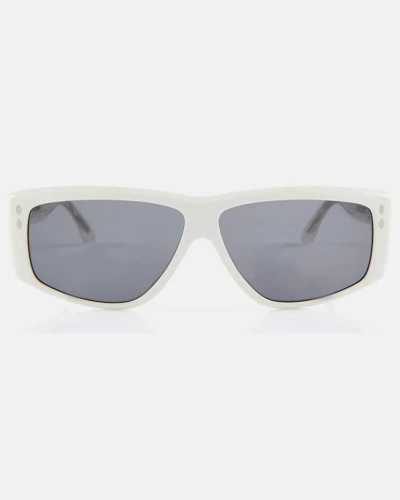 Isabel Marant Eckige Sonnenbrille Weiß
