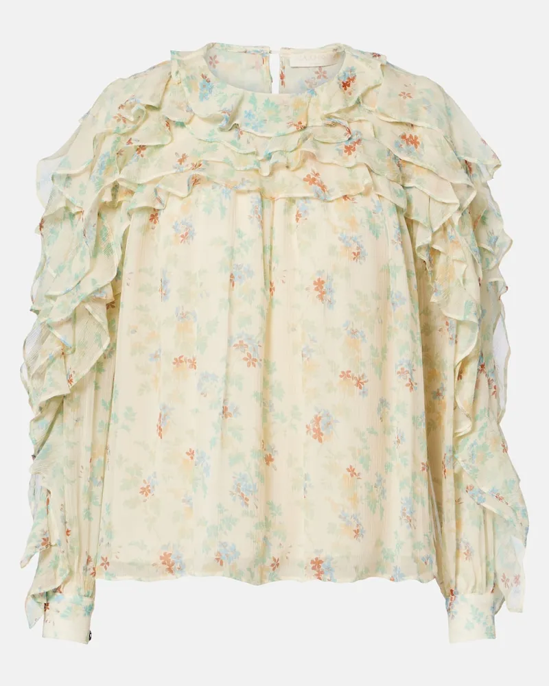 Ulla Johnson Bluse Willow aus Seide Gelb