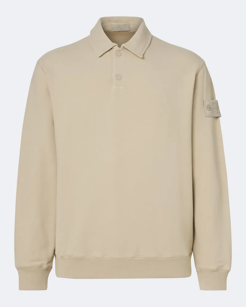 Stone Island Polopullover Ghost aus einem Baumwollgemisch Beige