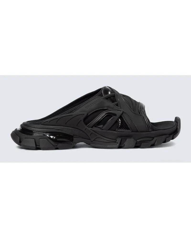 Balenciaga Sandalen Track Slide Schwarz