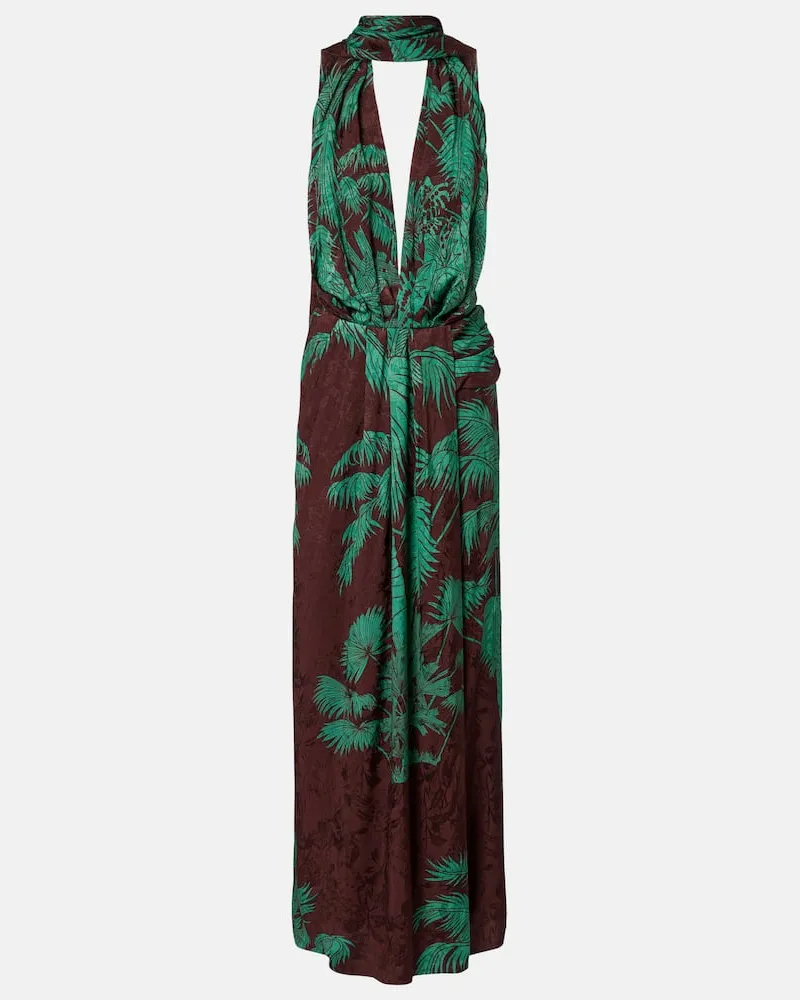 Johanna Ortiz Maxikleid Summer Counts aus Jacquard Braun