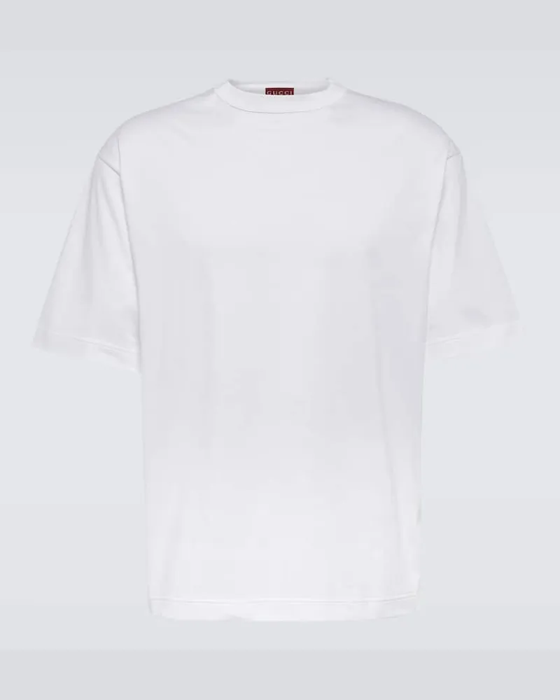Gucci T-Shirt aus Baumwoll-Jersey Weiß