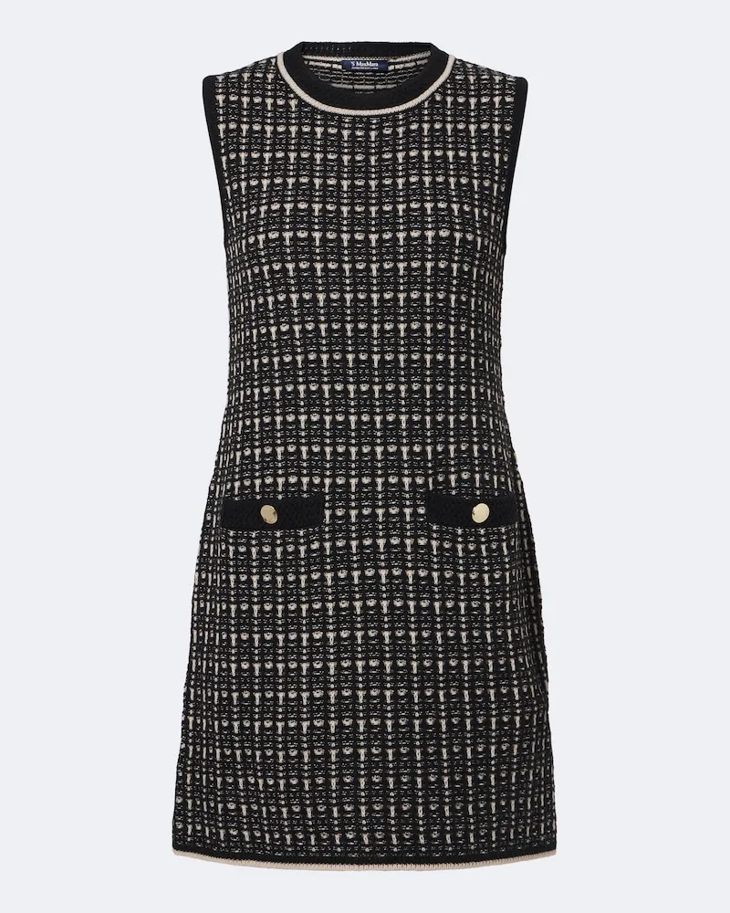 Max Mara Minikleid aus einem Woll- und Kaschmirgemisch Schwarz