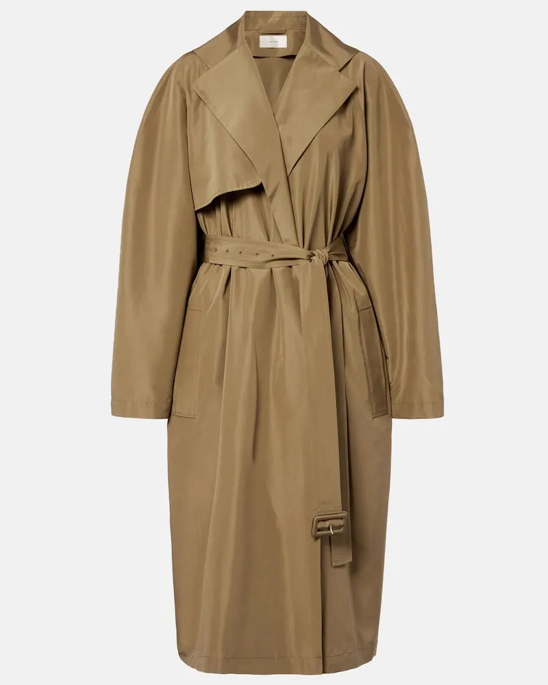 The Row Trenchcoat Amapola aus Seide Beige