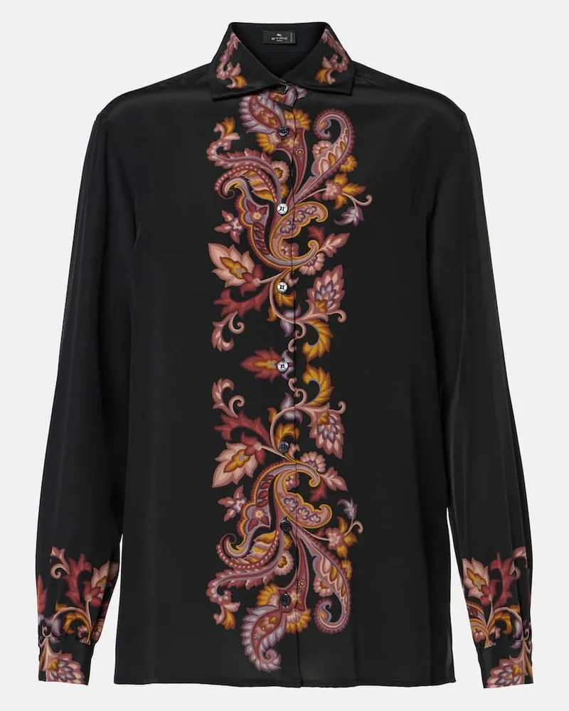 Etro Bluse aus Seide Schwarz