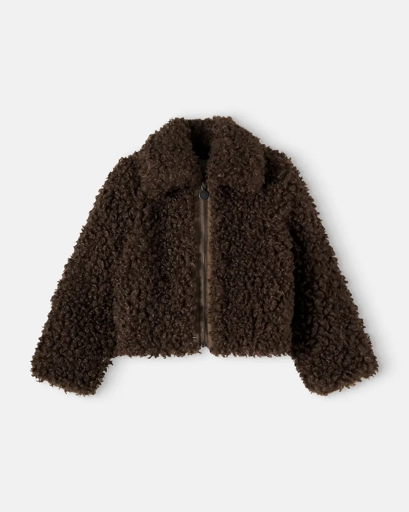 Stella McCartney Kids Jacke aus Fleece Braun