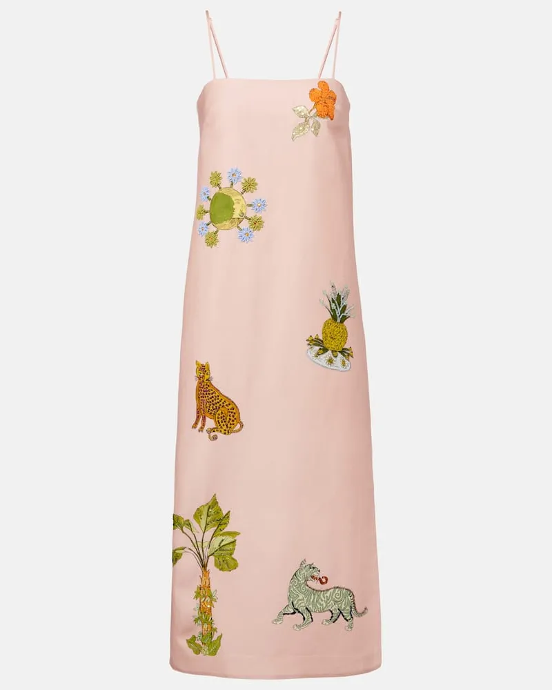 ALEMAIS Alémais Bedrucktes Maxikleid Hazel Pink