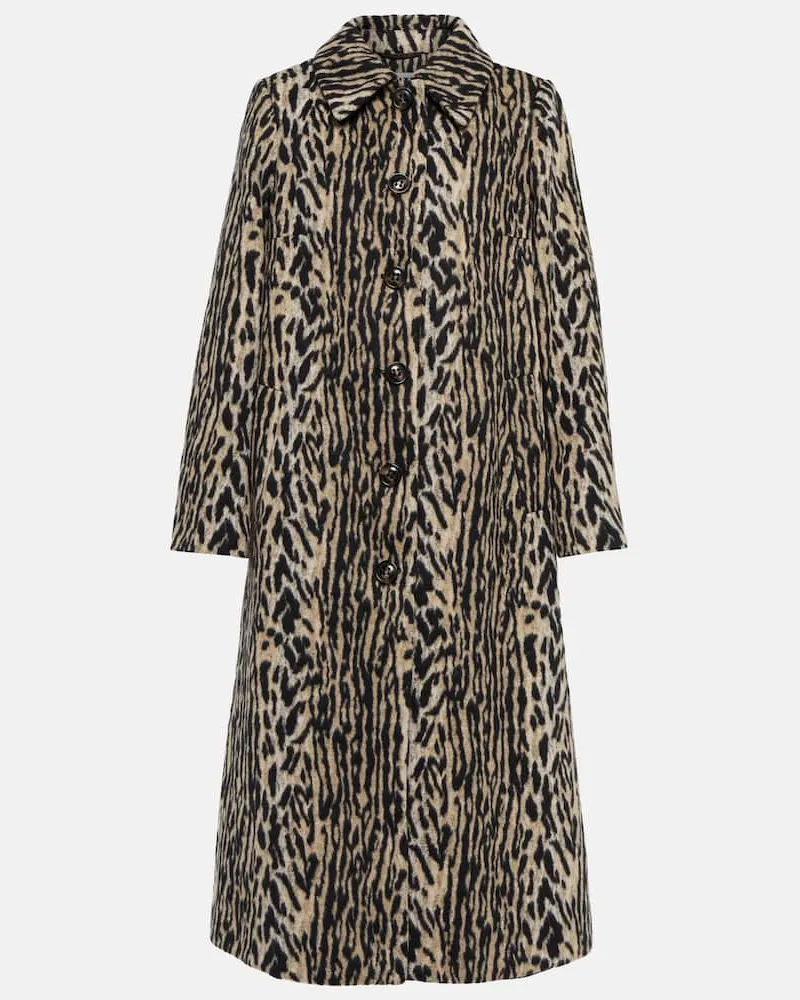 RIXO Bedruckter Mantel Milly aus Faux Fur Multicolor