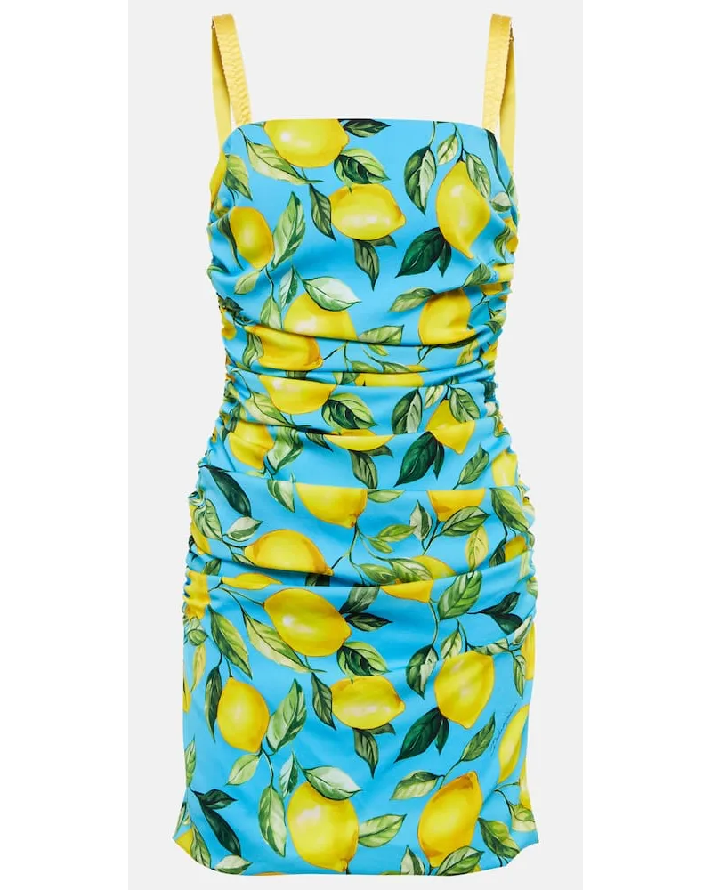 Dolce & Gabbana Bedrucktes Minikleid Multicolor