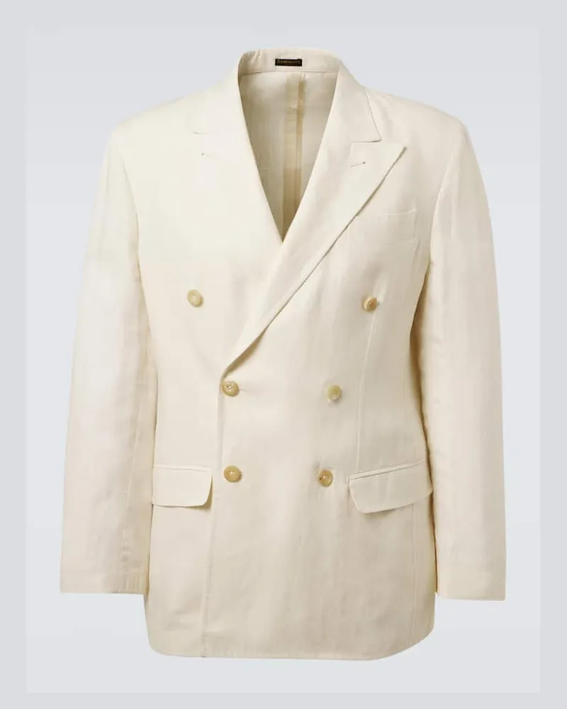 Rubinacci Blazer aus Leinen Weiß
