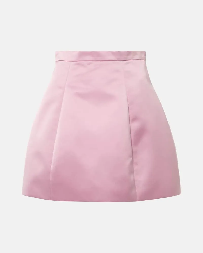 Blumarine High-Rise-Minirock aus Duchesse-Satin Rosa