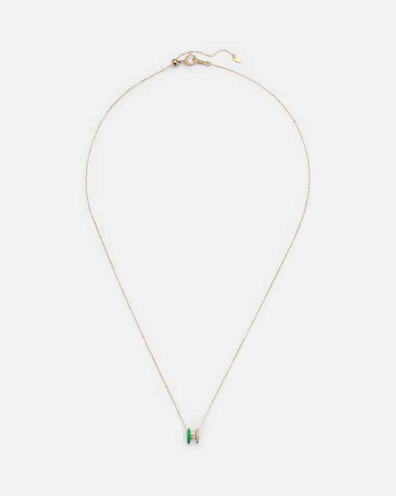 PERSEE Persée Halskette aus 18kt Gelbgold mit Emaille und Diamanten Gold