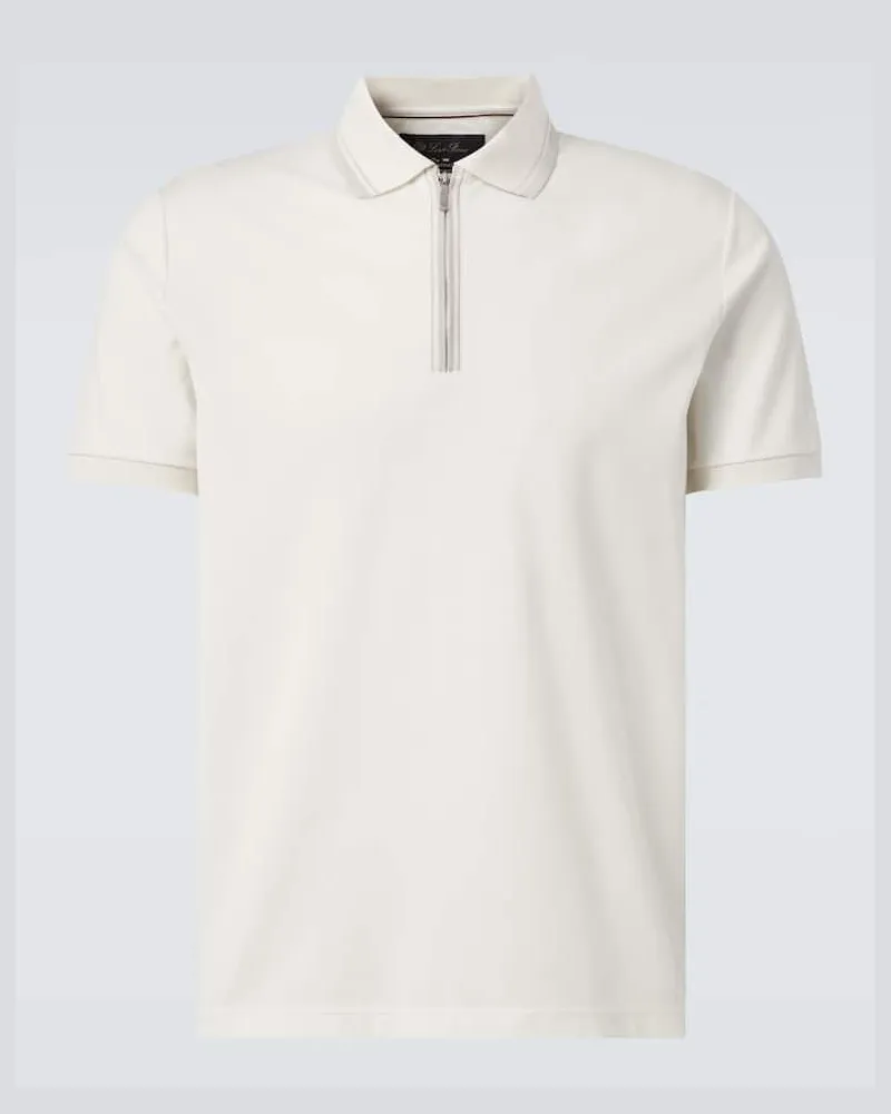 Loro Piana Polohemd Regatta aus Piqué Weiß