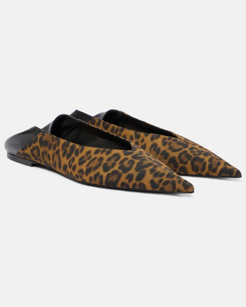 Saint Laurent Slippers Nour mit Leder Multicolor