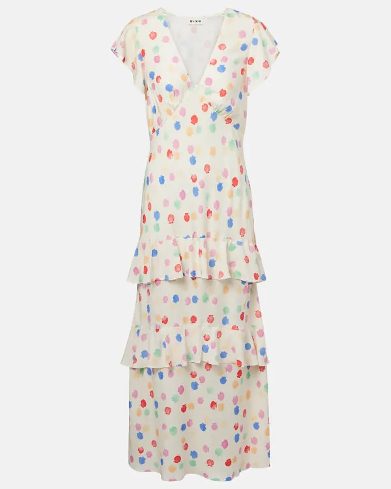 RIXO Maxikleid Meena Weiß