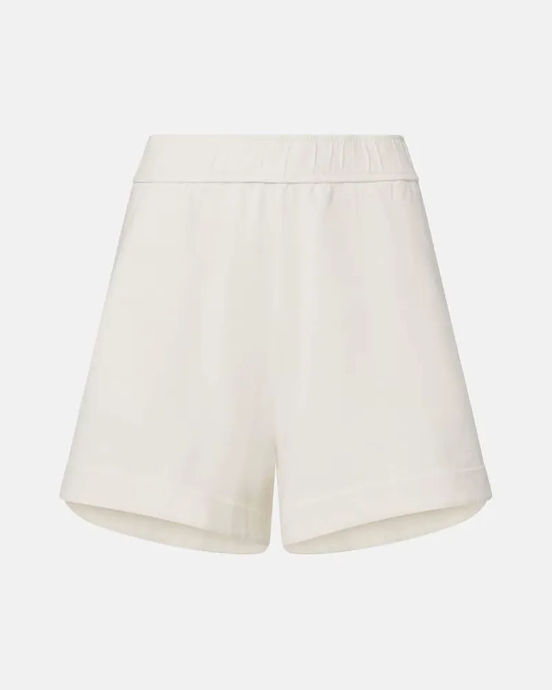 Brunello Cucinelli High-Rise Shorts aus Baumwolle Weiß