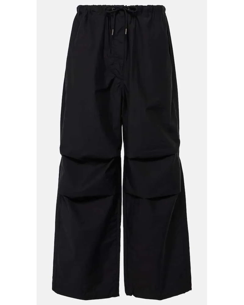 Acne Studios Weite Hose aus einem Baumwollgemisch Schwarz