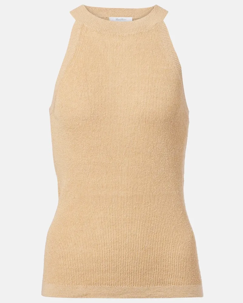 Max Mara Top Lolly aus einem Leinengemisch Schwarz