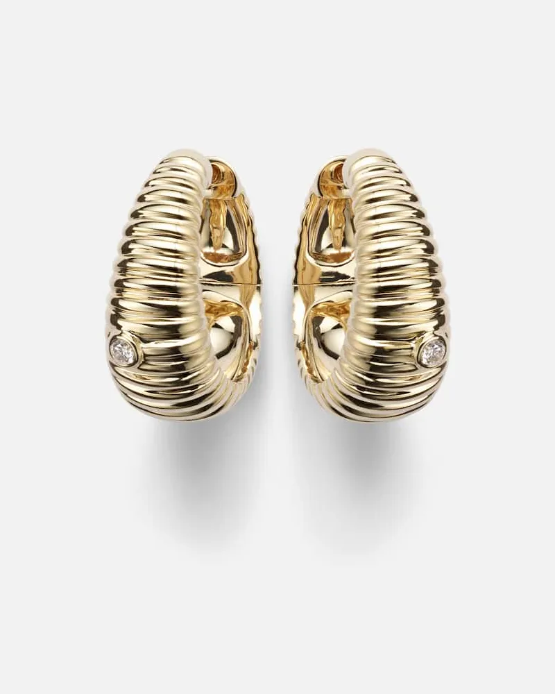 Yvonne Léon Yvonne Léon Ohrringe Berlingot aus 9kt Gelbgold mit Diamanten Gold