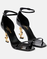 Saint Laurent Sandalen Opyum 85 aus Lackleder Schwarz