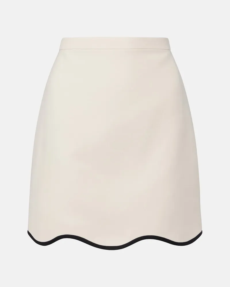 Valentino Garavani Minirock aus Crepe Couture Weiß
