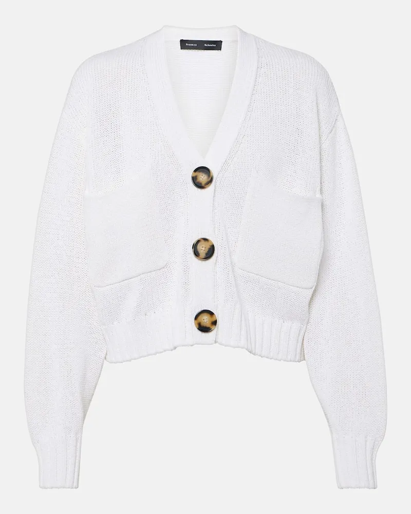 Proenza Schouler Cardigan Sofia aus Baumwolle Weiß