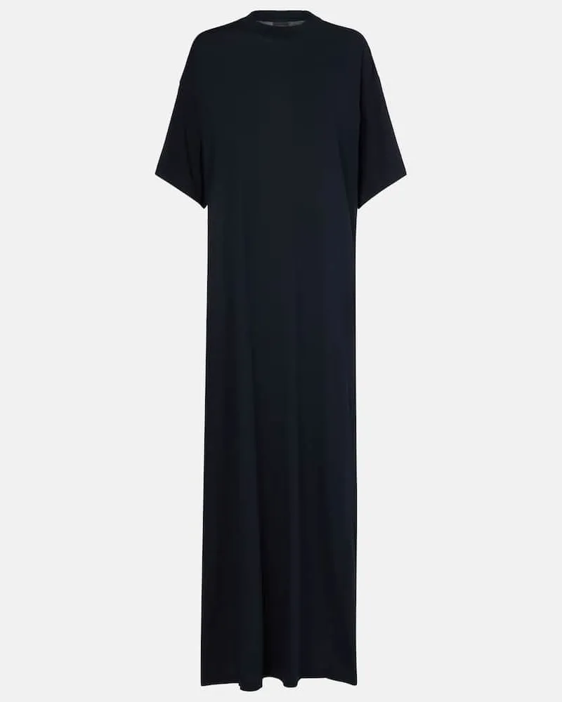 Balenciaga Maxikleid Cocoon aus Jersey Schwarz