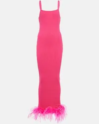 Giuseppe di Morabito Kleid mit Federn Pink