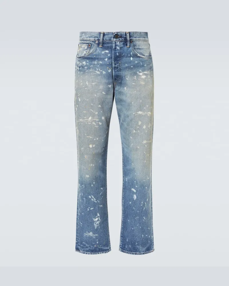 RRL Straight Jeans Fenimore Blau
