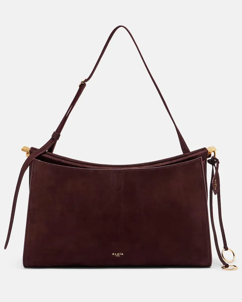 Alaïa Alaïa Schultertasche Le Click Medium aus Leder Burgunderrot