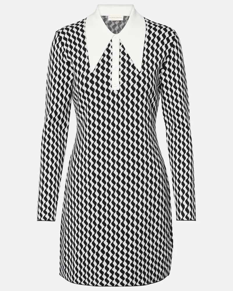 RIXO Minikleid aus einem Baumwollgemisch Schwarz